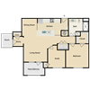 1 bedroom, 1 bathroom, study